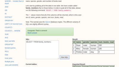 SQL Teaching screenshot 1
