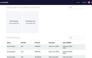 View invoice history