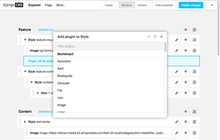 django CMS screenshot 2