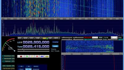 Receiving the whole 10m band with HDSDR and Perseus under Windows8 64bit.