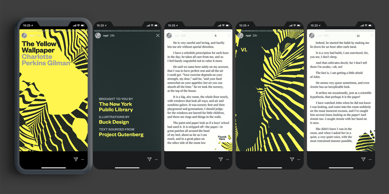 The New York Public Library helped 300,000 people read classic novels using Instagram image