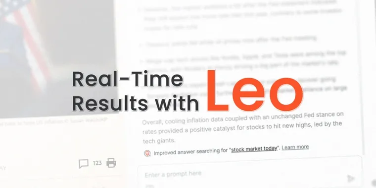 Brave boosts Leo AI assistant with real-time search integration for more accurate answers image
