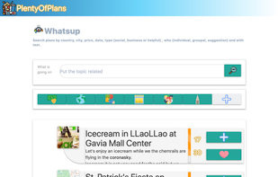 This is the whats up section of the app where you can search the different plans : at first moment are ordered by your ip.