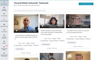 Famewall review management dashboard