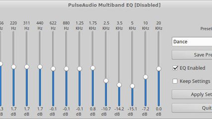 PulseAudio Equalizer screenshot 1