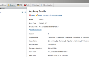 keystore management functionality