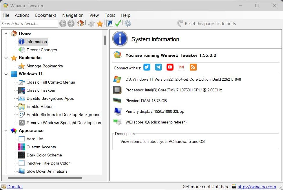 Winaero Tweaker: Universal tweaker software which supports Windows 7 ...