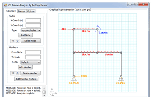 2D Frame Analysis screenshot 1