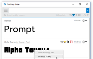 FontDrop screenshot 2