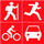Walk-Run-Bike-Drive icon
