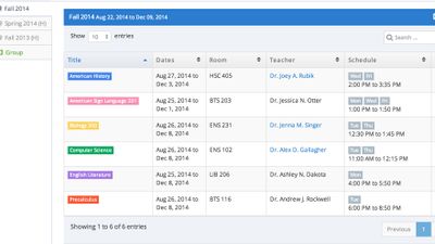 With at-a-glance overviews of your past and present terms and classes, a quick sketch of your schedule is always handy. Categorize your assignments, set up grading scales, and enter details about teachers, room location, schedules, credits, and more!