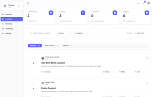 Feedvote screenshot 2