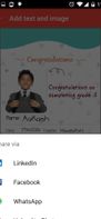 Customize and Share the card. In above example: Student being congratulated on achievement