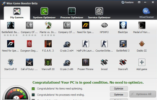 Wise Game Booster screenshot 1