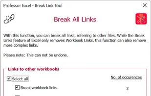 Feature: Break all links in Excel