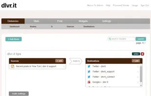 Route are a grouping of one or more feeds and social destinations so you save time when you’re posting to social media. You can create unlimited Routes. 
