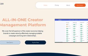 Influencer Hero Website Landing Page