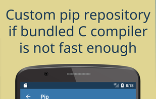 Custom pip repository if bundled C compiler is not fast enough