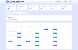 Workspace - Content calendar