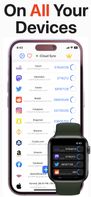 The app works on iPhone/iPad, Mac and Apple Watch. Data is synced in real-time between devices through iCloud.