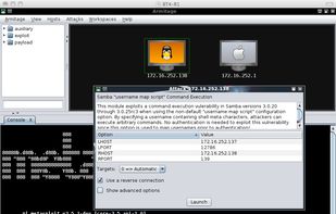 Armitage configures most exploits for you. Click launch, get access.