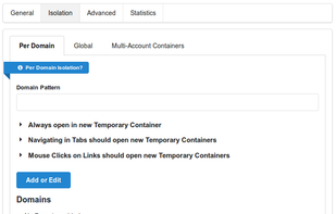 Temporary Containers screenshot 2