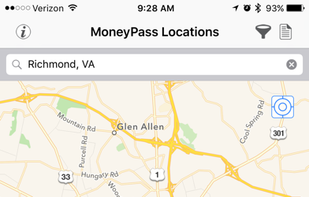 MoneyPass® Network ATM Locator screenshot 2