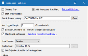 clipLogger screenshot 1