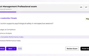 Running exam interface