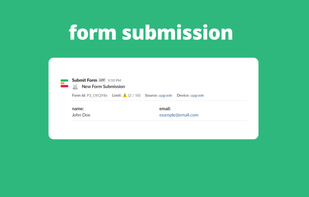 Submitform.app sends form submissions to Slack.