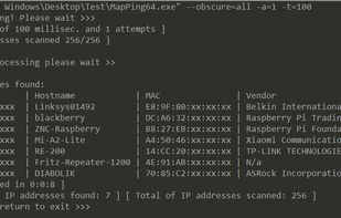 End of a scanning