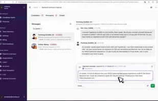 Auto-generated message to do the outreach to top talents
