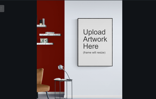 Artwork resizes to whichever size frame you choose.