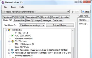 Details about hosts that have communicated on a network