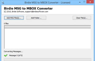 Birdie MSG to MBOX Converter screenshot 1