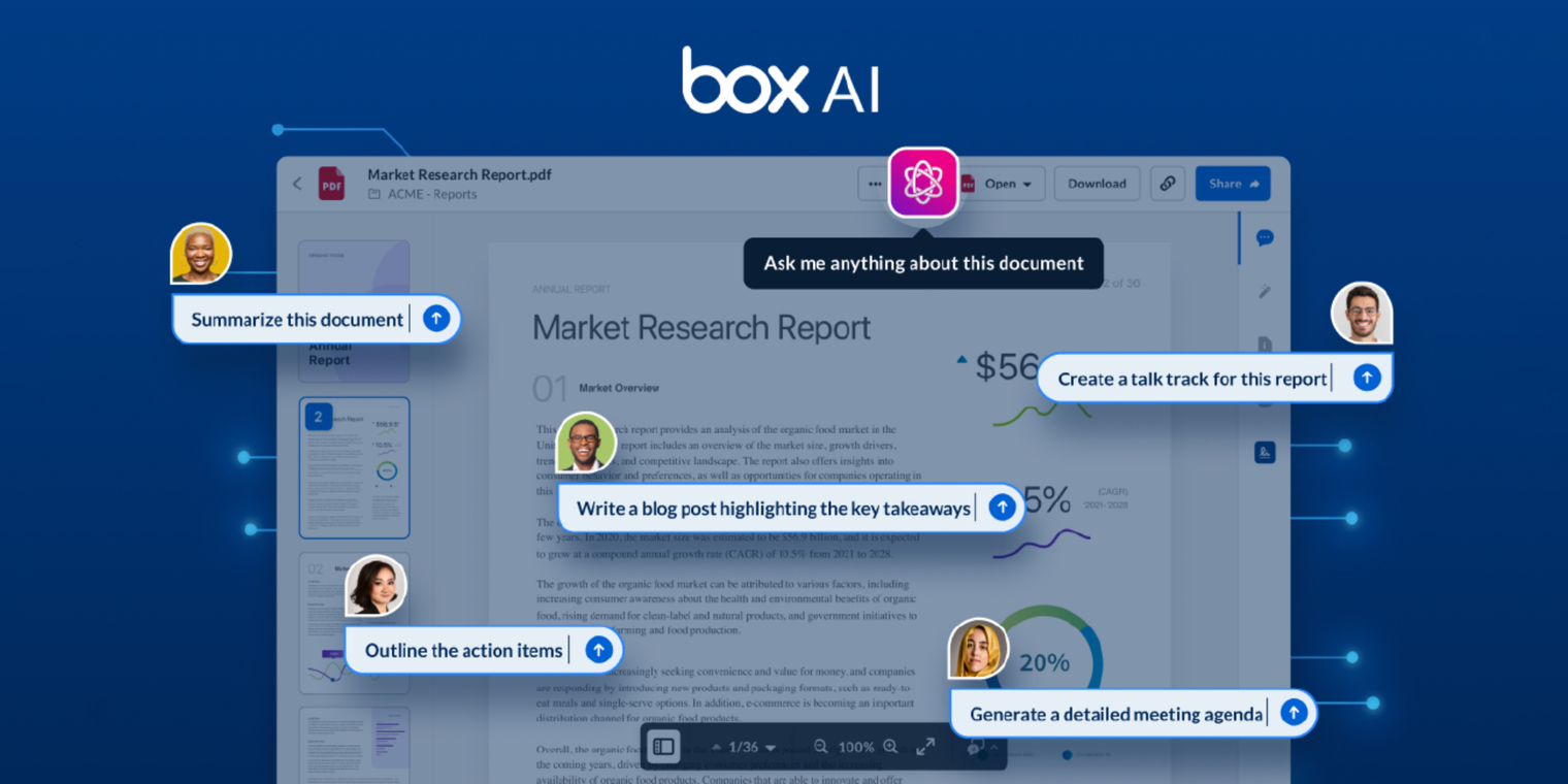 Box has officially launched Box AI, integrating advanced AI models into the Content Cloud platform image