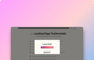 An example of a dialog with customized CTA button, text and link