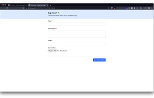 Form shared with users