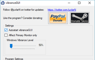 VibranceGUI screenshot 1