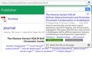 Google Scholar Button screenshot 1