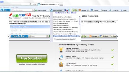 Free-To-Try Community Toolbar screenshot 1