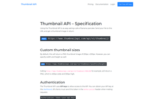 Thumbnail API screenshot 2