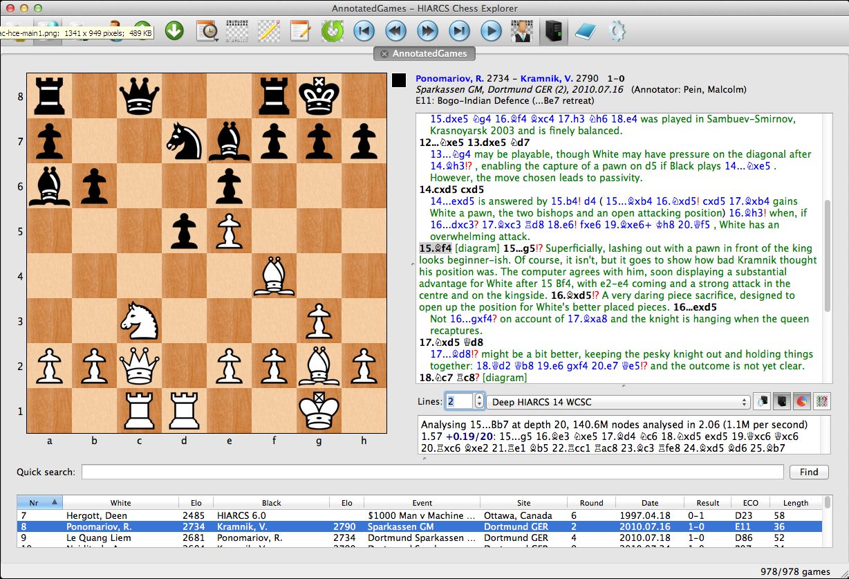 HIARCS Chess Explorer for Mac and PC Windows