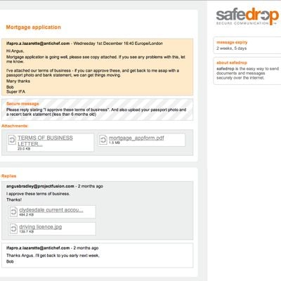 safedrop lets you exchange files and have secure conversations with anyone