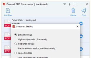 Enolsoft PDF Compressor screenshot 2