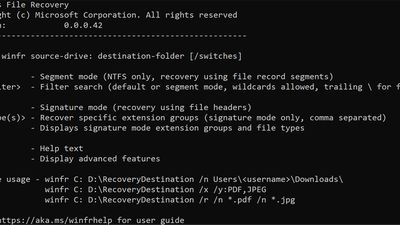 Windows File Recovery screenshot 1