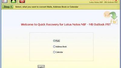Lotus Notes NSF to Outlook PST screenshot 1