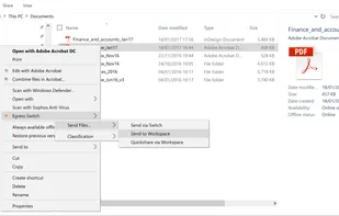 Create and share MS Office files from the desktop to a secure workspace.