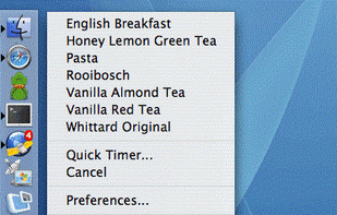 Main interface (Dock menu)