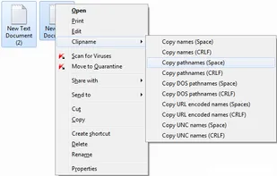 Context menu extension